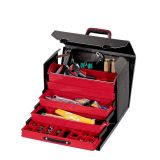 TOP-LINE Plus Organize tool bag, CP-7 holder and 4 shelves, 430x330x220mm, leather