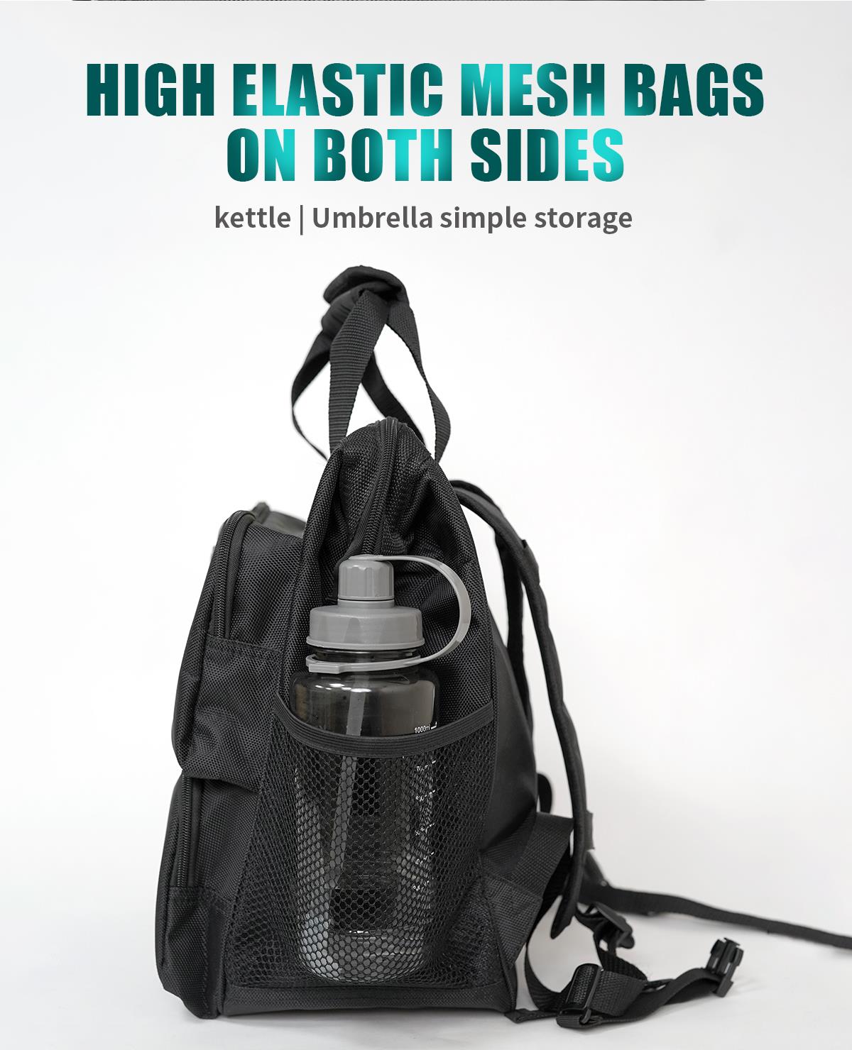 Многофункционална раница, ST-308, черна, 8 вътрешни джоба, PRO'S KIT