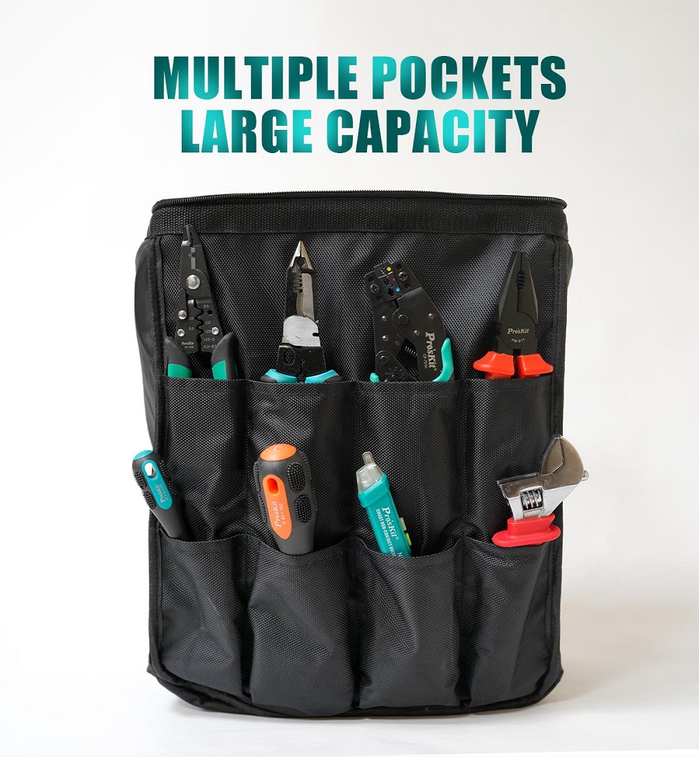 Многофункционална раница, ST-308, черна, 8 вътрешни джоба, PRO'S KIT