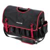 Чанта за рамо BASIC Softbag L, 24 джоба, с метална дръжка, черна с червен кант - 1