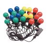 Luminous christmas decoration rope type with 20 LED bulbs 10m 10W colored RGBY