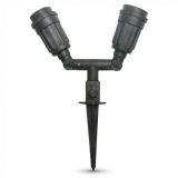 Double stand for garden lamp, E27, IP44