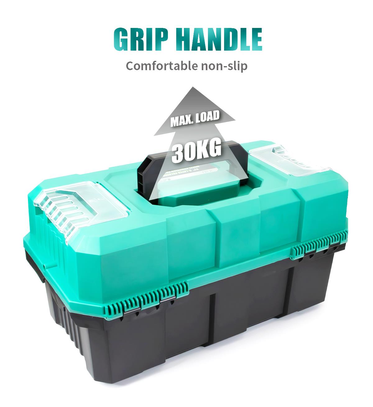 Куфар за инструменти, три нива, сгъваем, 255x280x510mm, полипропилен, SB-510, PRO'S KIT