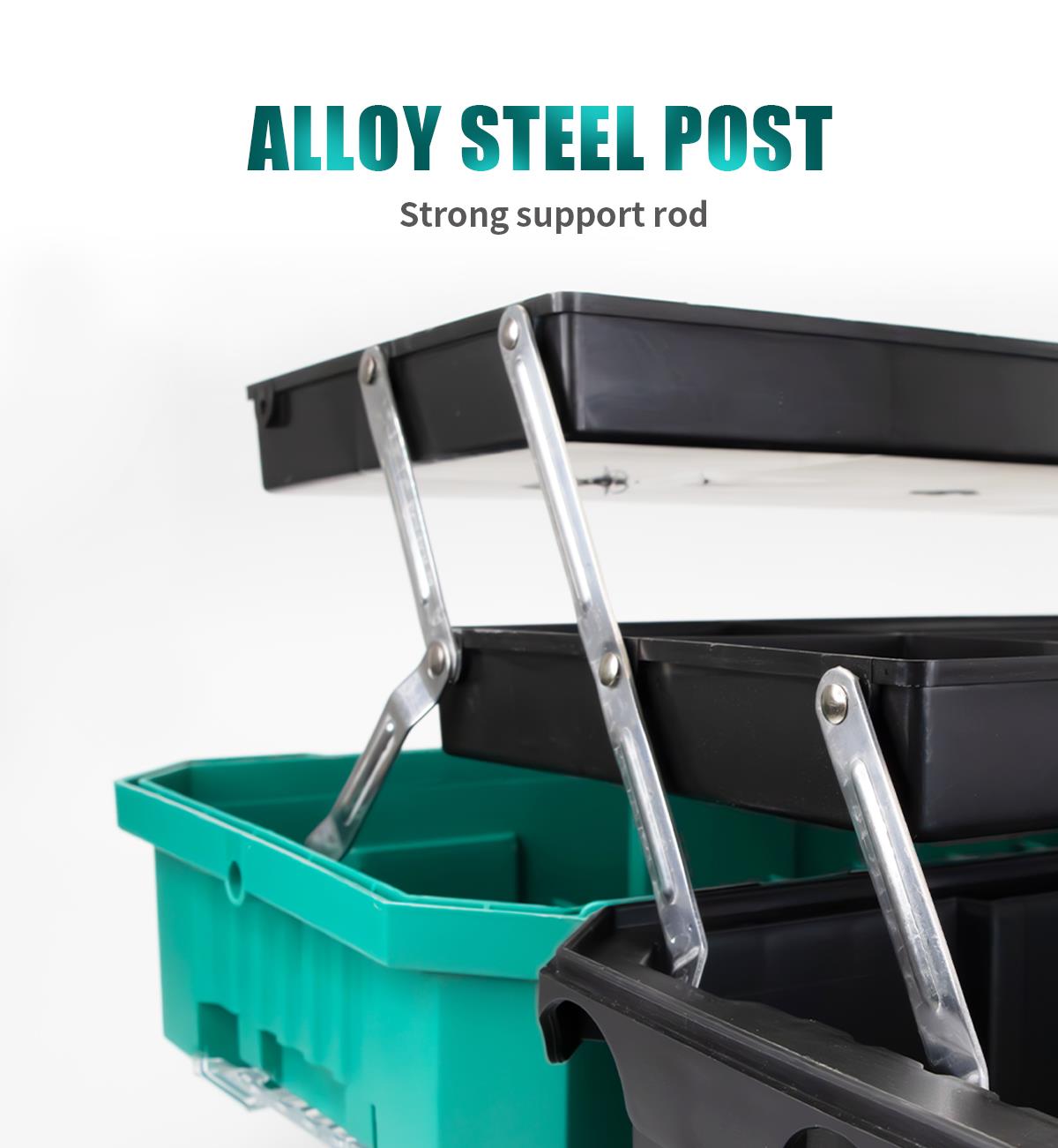 Куфар за инструменти, три нива, сгъваем, 255x280x510mm, полипропилен, SB-510, PRO'S KIT