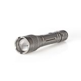 LED Flashlight, 120m, 150lm, 2xAA, silver, NEDIS, LTRH3WGY