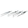 Tweezers set, 4 pcs., non-insulated, 808-389, PRO'S KIT - 1