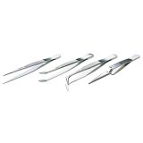 Tweezers set, 4 pcs., non-insulated, 808-389, PRO'S KIT