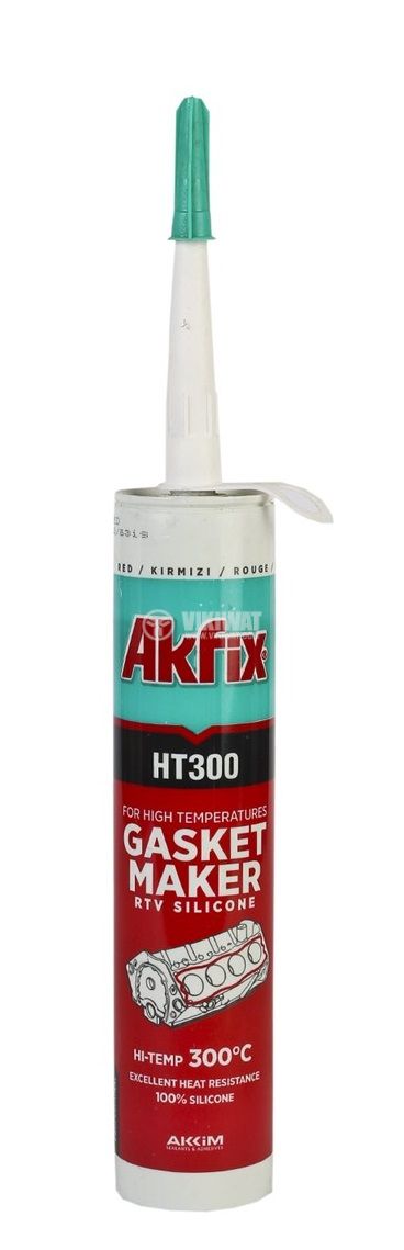 Silicone high temperature Akfix HT300 red 310ml 300°C - VIKIWAT