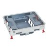 Base for floor box, 12 modules, for installation, metal, 281x236x81mm, LEGRAND 0 880 24