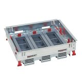 Base for floor box, 18 modules, for installation, metal, 281x236x81mm, LEGRAND 0 880 21