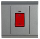 Electric switch for boiler, 45A, 250VAC, built in mounting, illuminated, dark gray, LEGRAND