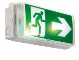 Emergency LED luminaire EXIT right, 230VAC, XT100E, for wall, outdoor installation IP65