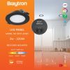 LED panel, recessed,BP01-60381,3W,220VAC,220lm, IP40,3in1 colors, black - 2