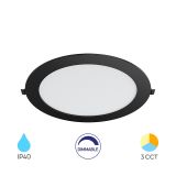 LED panel for recessed installation, 18W, 230VAC, 1800lm, 3 in 1 colors, ф205mm, BP01-91881, Braytron