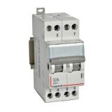 Double Changeover Switch 412903, 2P, 32A, 250VAC, midpoint, DIN