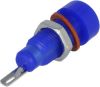 Connector output socket for banana plug 4mm blue 11x30.9mm - 2