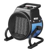 Fan heater, 1000/2000W, 230VAC, black/blue, GUDE GEH 2000 P