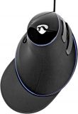 Ergonomic, optical mouse with 6 buttons, 600/1000/1600dpi, black, ERGOMSWD200BK, NEDIS