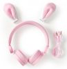 Headphones with magnetic ears Robby Rabbit, 3.5mm jack, 85dB, 1.2m, pink, HPWD4000PK, NEDIS - 8