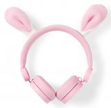 Слушалки с магнитни уши на заек Robby Rabbit, жак 3.5mm, 85dB, 1.2m, розови, HPWD4000PK, NEDIS