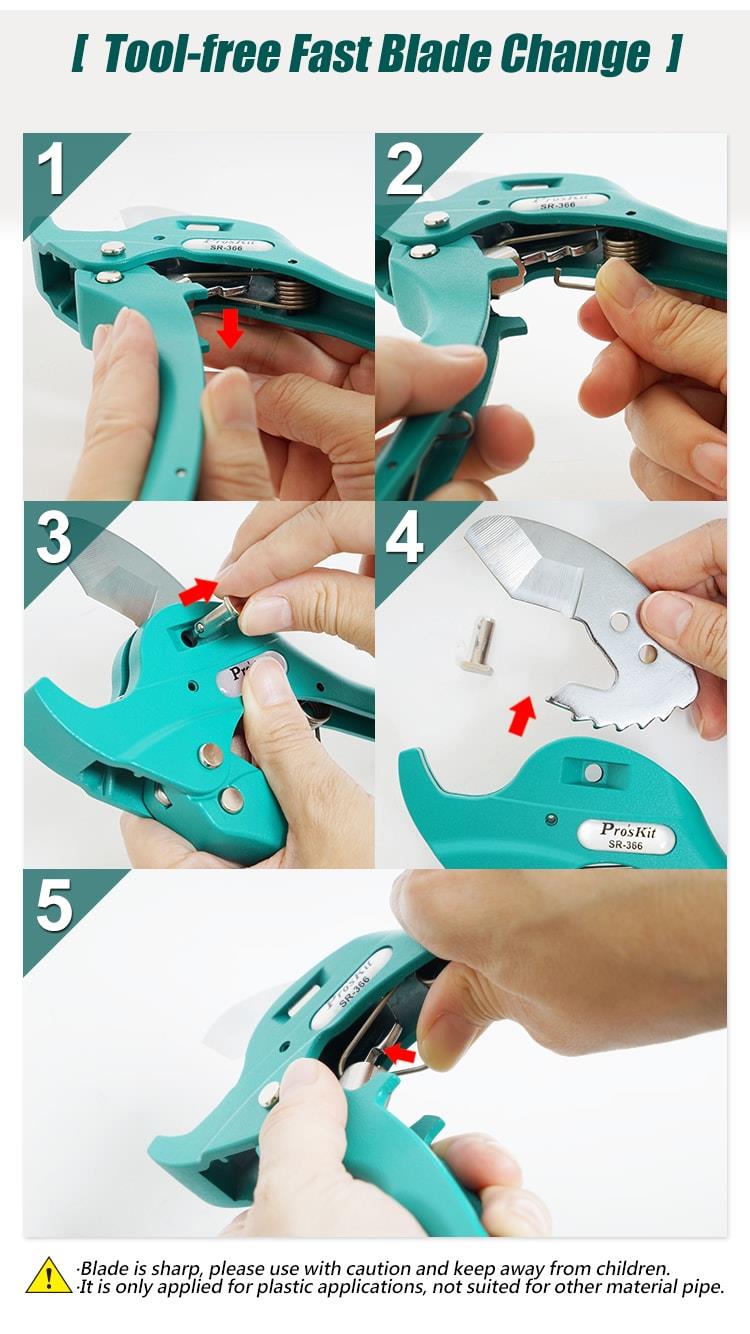 PVC pipe scissors, up to ф38mm, SR-366, PRO'S KIT