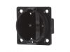 Electrical contact (schuko) single 16A 250V black for installation