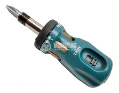 Rattle screwdriver TROY with 12 interchangeable tips 95mm - VIKIWAT