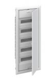 Разпределително табло UK600, 5x14 модула, ABB, за вграждане, бял цвят, метална врата