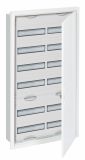 Flush distribution board U62, 144 (6x24) modules, white, ABB, metal door