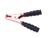 Crocodile clips, for battery, 95 mm, 200A, rubberized insulation, black
