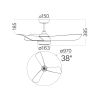Room fan with built-in lamp, ceiling, 230VAC - 4