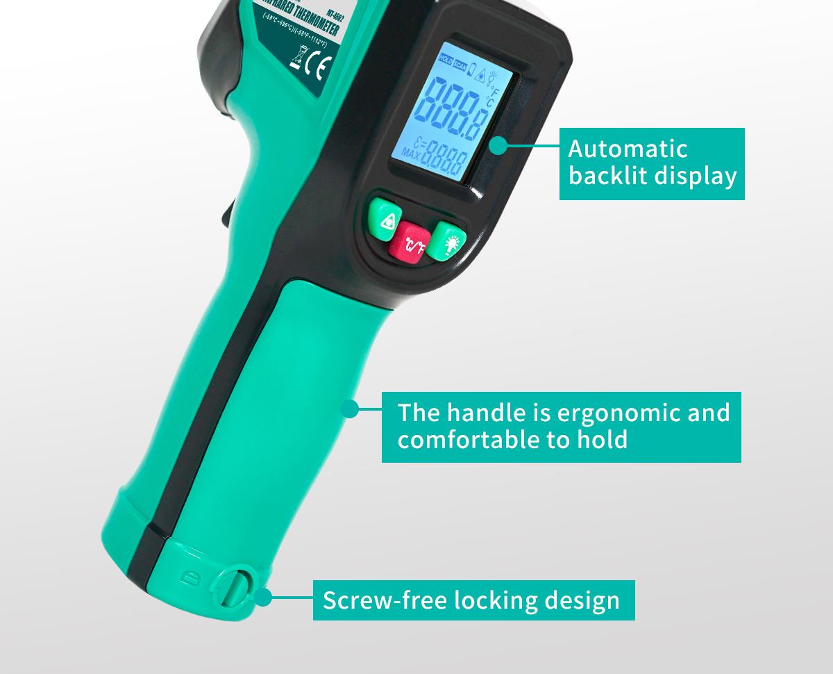 Infrared thermometer MT-4602, -50°C - 600°C, 630-670nm, PRO'S KIT