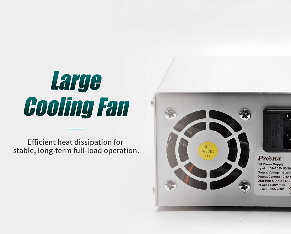 DC захранващ блок, линеен, 0-5A, 0-30V, 150W, 1 канал, TE-6305NB, PRO'S KIT