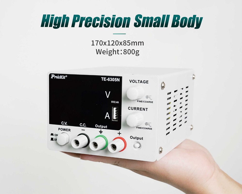 DC захранващ блок, линеен, 0-5A, 0-30V, 150W, 1 канал, TE-6305NB, PRO'S KIT