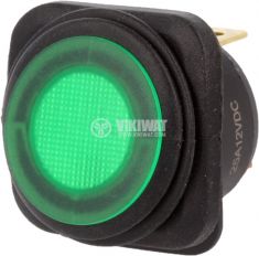 Rocker switch 2-position OFF-ON 25A/12V hole size 24mm IP65 - VIKIWAT