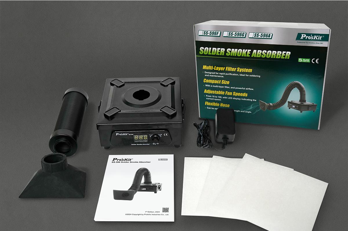 Абсорбатор на изпарения, SS-596F, регулируем, 15W, 100-240 VAC, Pro's Kit