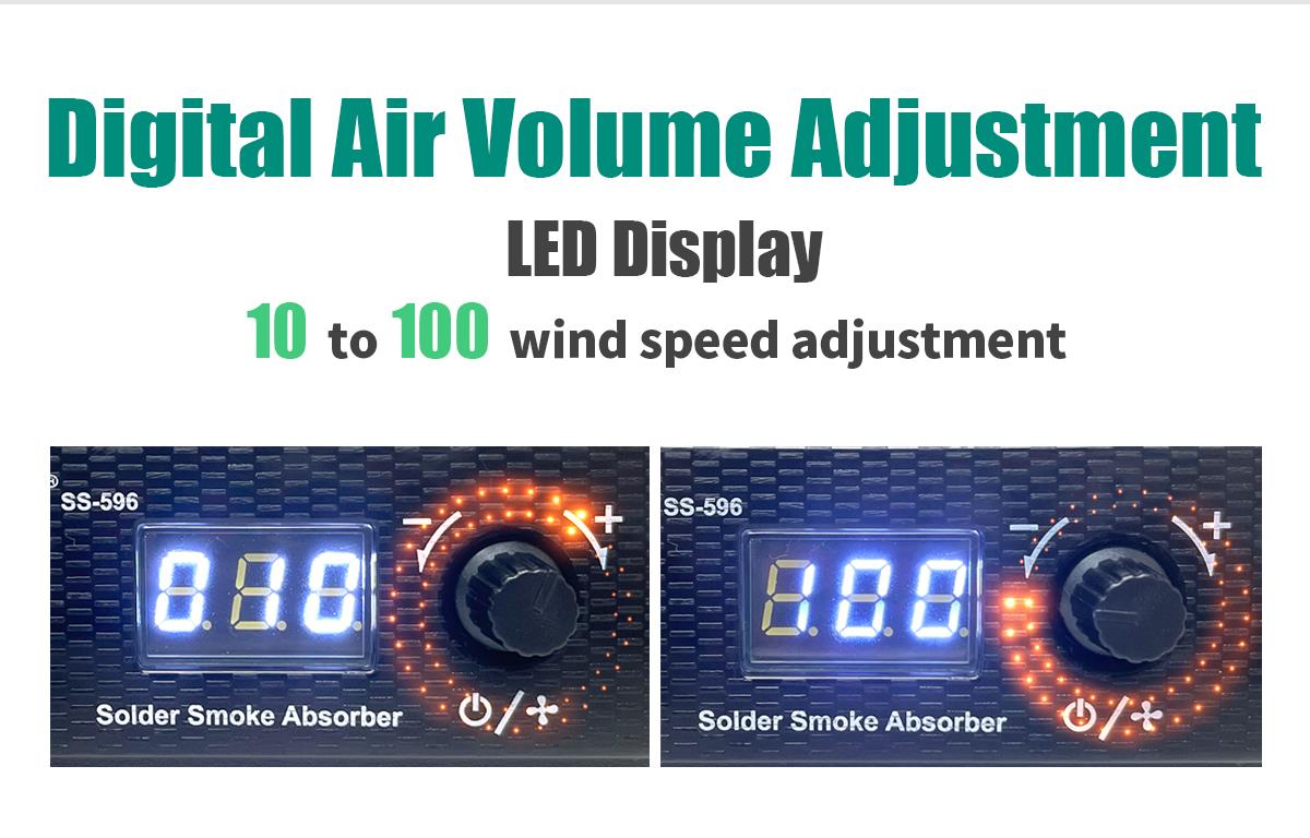 Абсорбатор на дим, SS-596F, регулируем, 15W, 100-240 VAC, Pro's Kit