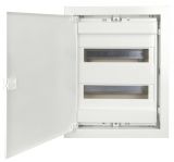 Разпределително табло UK600, 2x12 модула, ABB, за вграждане, бял цвят, метална врата