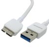USB кабел за Samsung galaxy note 3, USB m - micro USB 3.0 m, бял