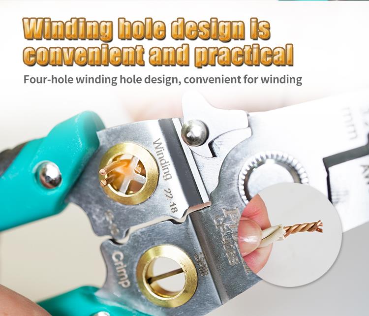 Crimping, stripping, cutting pliers, for cables, 0.8~3.2mm, CP-406S, P