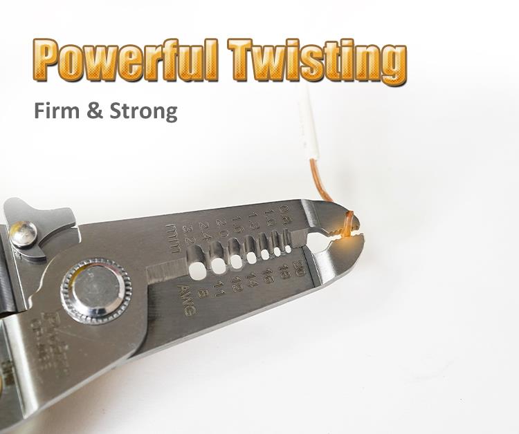 Crimping, stripping, cutting pliers, for cables, 0.8~3.2mm, CP-406S, P