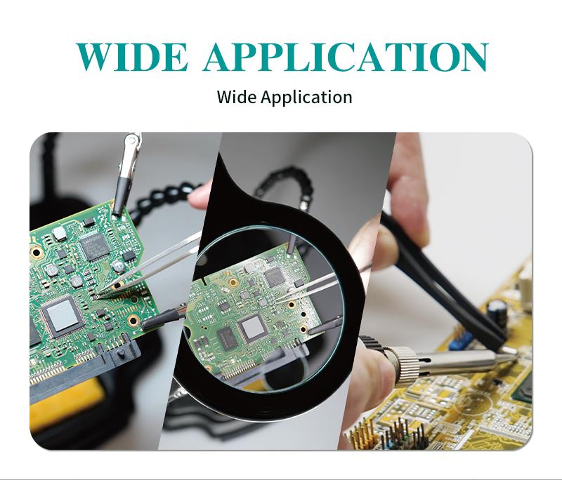 Увеличителна, настолна лупа и щипки, 100mm, увеличение x1.7/4, SN-396N