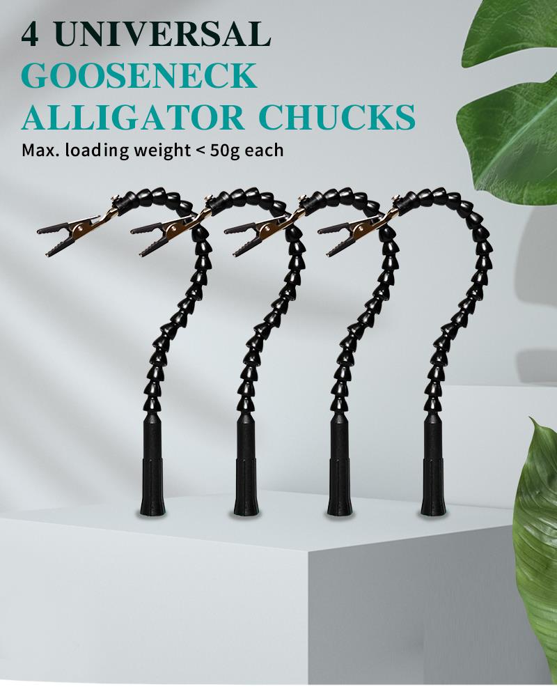 Увеличителна, настолна лупа и щипки, 100mm, увеличение x1.7/4, SN-396N