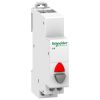 Button switch with LED lamp, ON-OFF, 1NC, 20A/250VAC, SPST, red, DIN rail