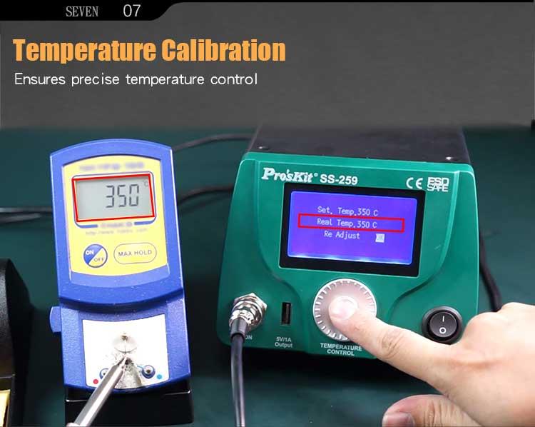 Станция за запояване, SS-259B, 230VAC, 90W, LCD, USB, PRO'S KIT