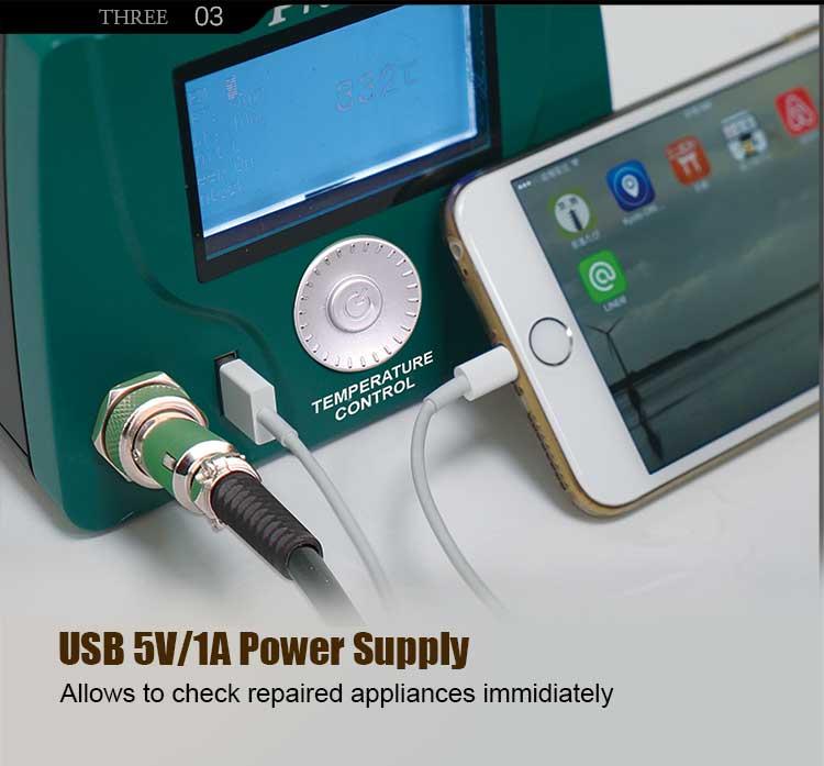 Станция за запояване, SS-259B, 230VAC, 90W, LCD, USB, PRO'S KIT