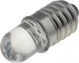 Миниатюрна LED лампа, 12VDC, E10, бяла