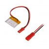 Rechargeable battery 3.7V 33mAh Li-Po with wires and socket