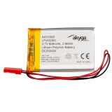 Rechargeable battery 3.7V, 800mAh, Li-Po, with wires and socket, AKY0392, AKYGA BATTERY