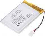 Rechargeable battery 3.7V, 2000mAh, Li-Po, with wires and socket